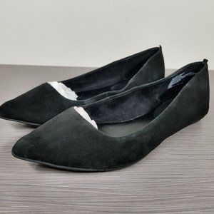 BP. 'Moveover' Pointy Toe Flat, Black Suede